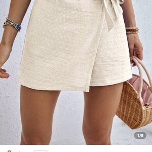 Chic Cream Wrap Skirt